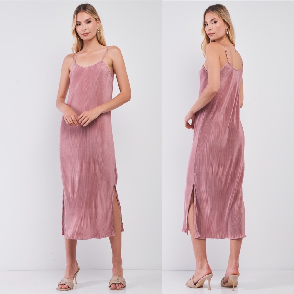 MEW Blush Pink pleated Maxi Dress